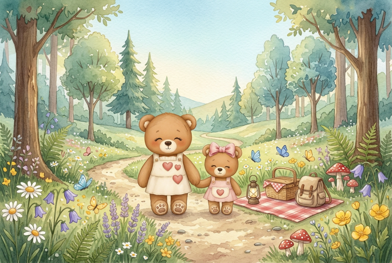 Mum Teddy and Baby Teddy in Teddy's Adventure Corner